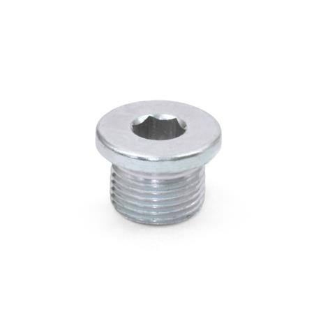 Otto Ganter Threaded Plug Steel Zinc Plated, DIN 908